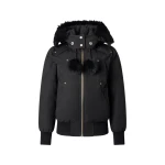 Moose Knuckles Original Debbie Down Bomber in Black | Coveti