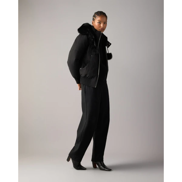 Moose Knuckles Original Debbie Down Bomber in Black | Jackets | Coveti