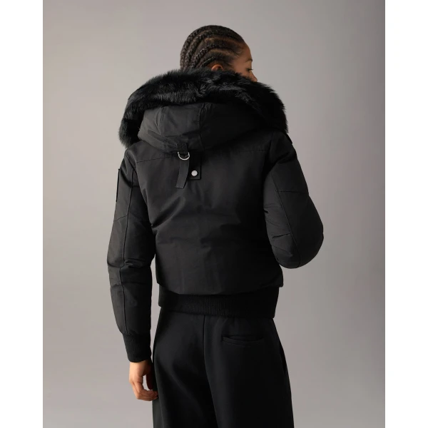 Moose Knuckles Original Debbie Down Bomber in Black | Jackets | Coveti