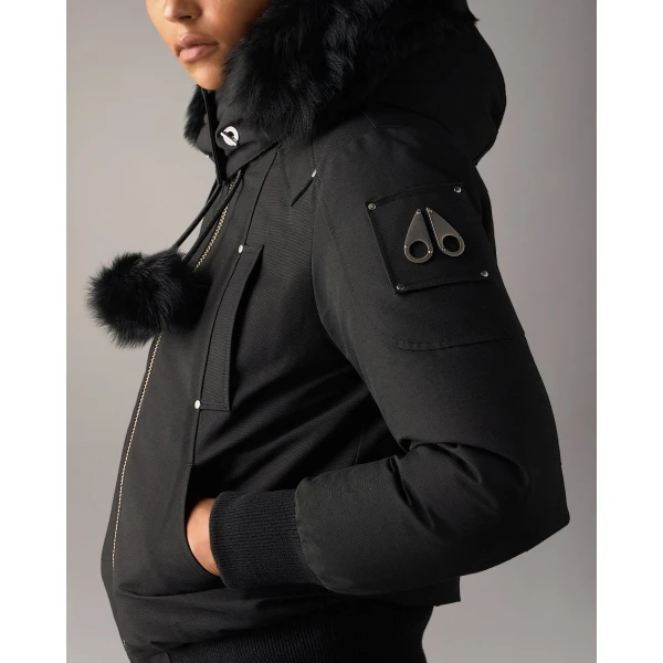 Moose Knuckles Original Debbie Down Bomber in Black | Jackets | Coveti