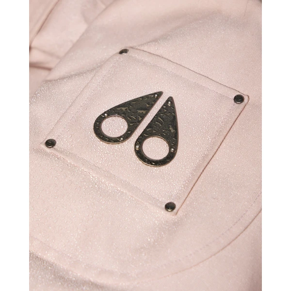 Moose Knuckles Original Debbie Down Bomber in Rosewood and Alabaster | Jackets | Coveti