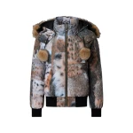 Moose Knuckles Original Debbie Down Bomber in Wild Print and Bronze Moose Knuckles Original Debbie Down Bomber in Wild Print and Bronze | Coveti