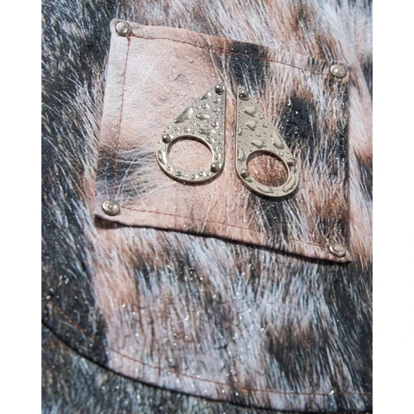 Moose Knuckles Original Debbie Down Bomber in Wild Print and Bronze | Jackets | Coveti