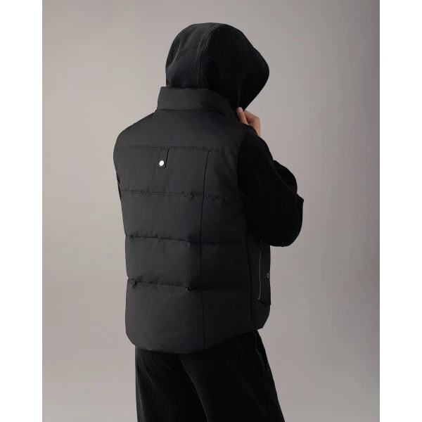 Moose Knuckles Original Gold Series Westmount Down Vest in Black | Men Jackets | Coveti