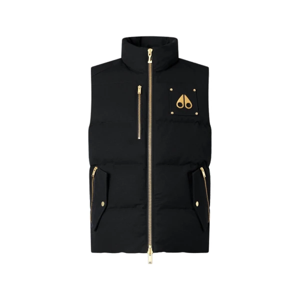Moose Knuckles Original Gold Series Westmount Down Vest in Black | Coveti