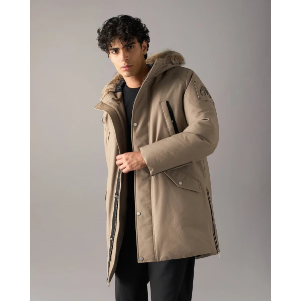 Moose Knuckles Original Stirling Down Parka 2.0 in Ashen and Bronze | Men Coats | Coveti
