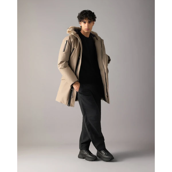 Moose Knuckles Original Stirling Down Parka 2.0 in Ashen and Bronze | Men Coats | Coveti