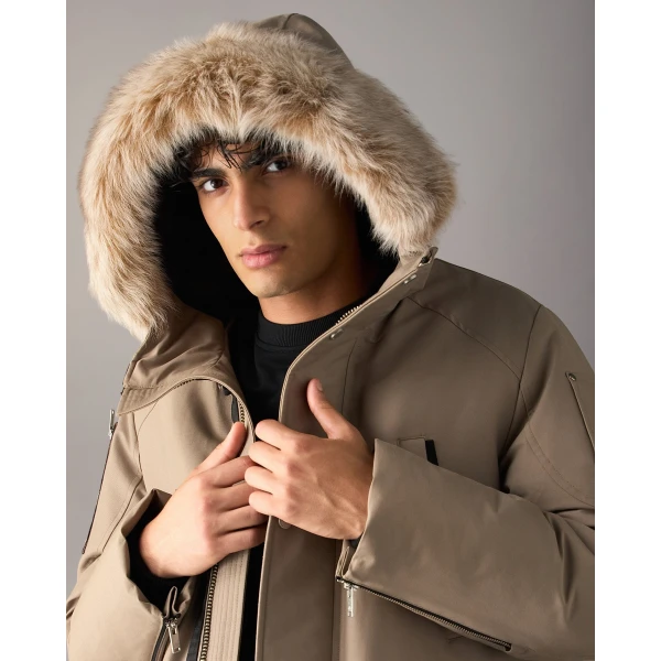 Moose Knuckles Original Stirling Down Parka 2.0 in Ashen and Bronze | Men Coats | Coveti