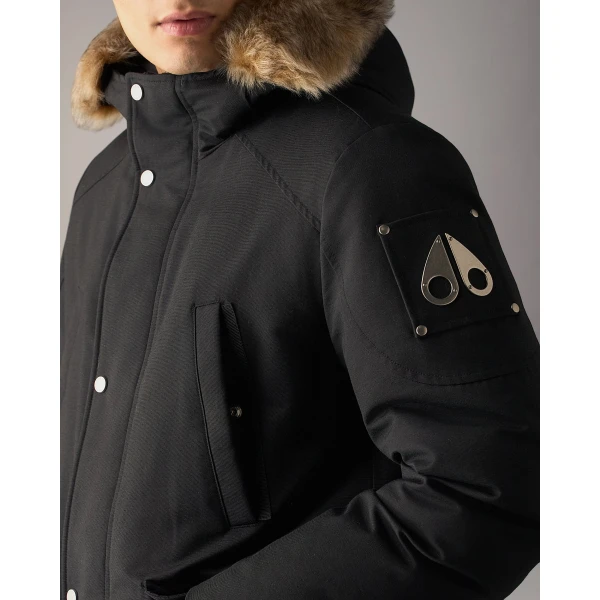 Moose Knuckles Original Stirling Down Parka 2.0 in Black and Bronze | Men Coats | Coveti