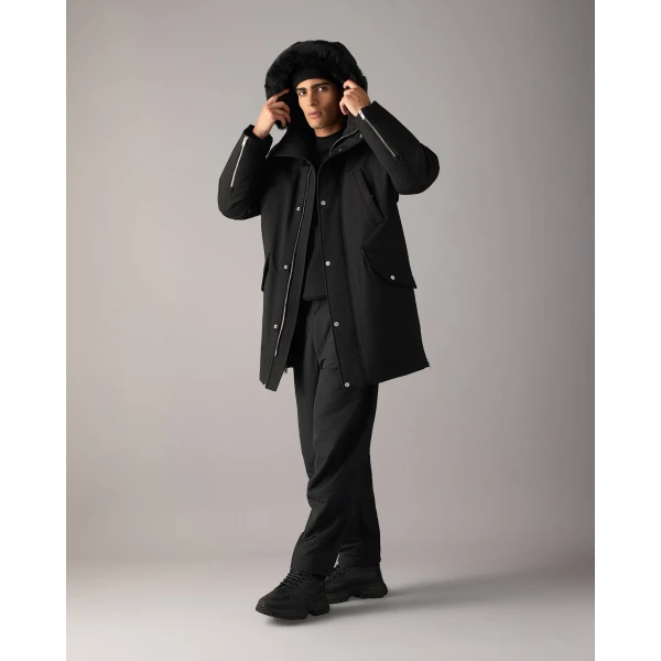 Moose Knuckles Original Stirling Down Parka 2.0 in Black | Men Coats | Coveti