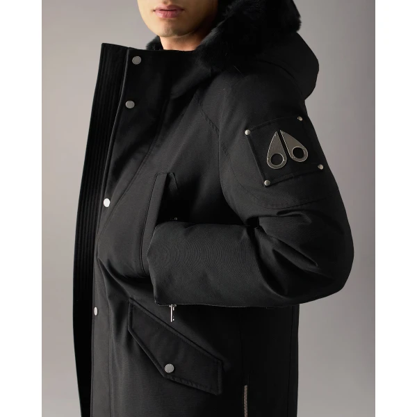 Moose Knuckles Original Stirling Down Parka 2.0 in Black | Men Coats | Coveti