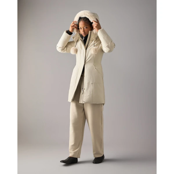 Moose Knuckles Original Stirling Down Parka in Alabaster | Coats | Coveti