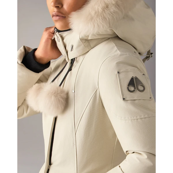 Moose Knuckles Original Stirling Down Parka in Alabaster | Coats | Coveti