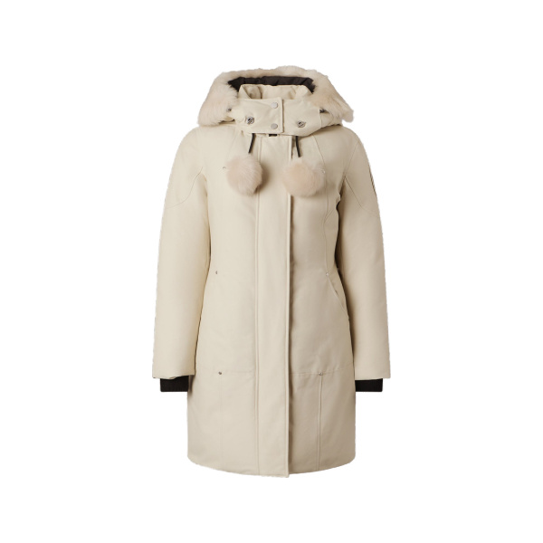 Moose Knuckles Original Stirling Down Parka in Alabaster | Coveti