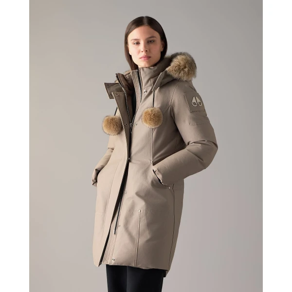 Moose Knuckles Original Stirling Down Parka in Ashen and Bronze | Coats | Coveti