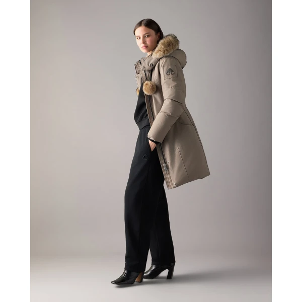 Moose Knuckles Original Stirling Down Parka in Ashen and Bronze | Coats | Coveti