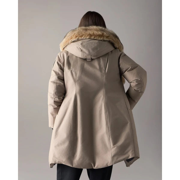 Moose Knuckles Original Stirling Down Parka in Ashen and Bronze | Coats | Coveti