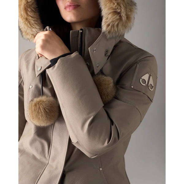 Moose Knuckles Original Stirling Down Parka in Ashen and Bronze | Coats | Coveti