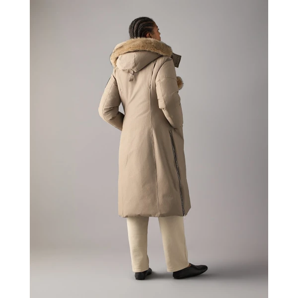 Moose Knuckles Original Stirling Long Down Parka in Ashen and Bronze | Coats | Coveti