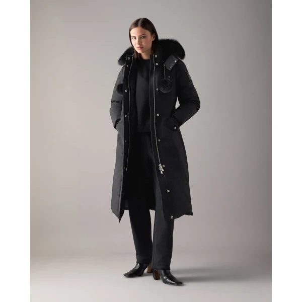 Moose Knuckles Original Stirling Long Down Parka in Black | Coats | Coveti