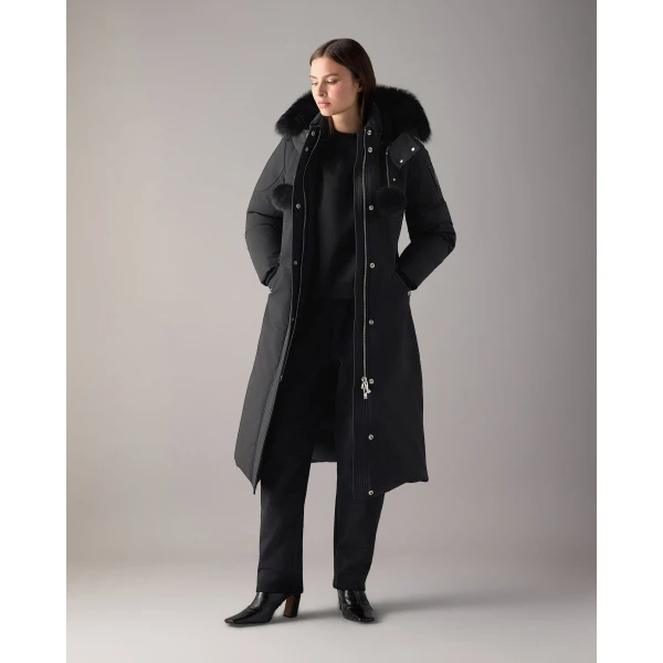 Moose Knuckles Original Stirling Long Down Parka in Black | Coats | Coveti