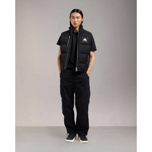 Moose Knuckles Original Westmount Down Vest in Black | Men Jackets | Coveti