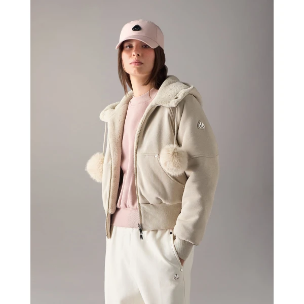 Moose Knuckles Oro Bunny Reversible Hoodie in Alabaster | Hoodies | Coveti
