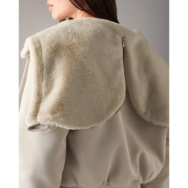 Moose Knuckles Oro Bunny Reversible Hoodie in Alabaster | Hoodies | Coveti