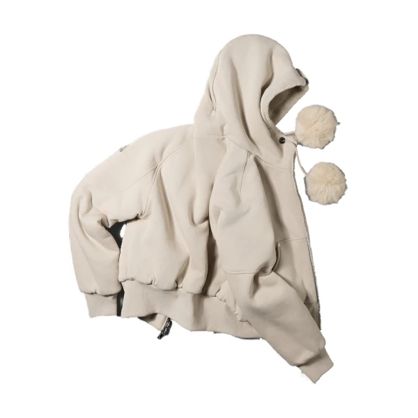 Moose Knuckles Oro Bunny Reversible Hoodie in Alabaster | Coveti