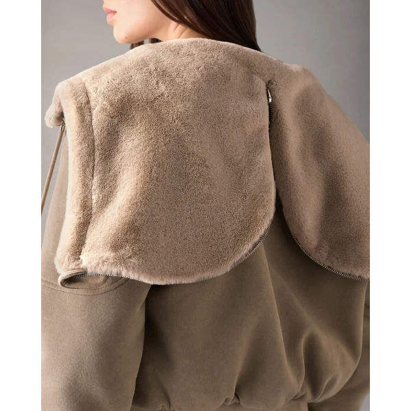 Moose Knuckles Oro Bunny Reversible Hoodie in Ashen | Hoodies | Coveti