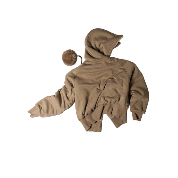 Moose Knuckles Oro Bunny Reversible Hoodie in Ashen | Coveti