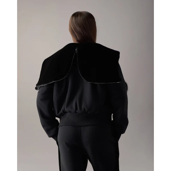 Moose Knuckles Oro Bunny Reversible Hoodie in Black | Hoodies | Coveti