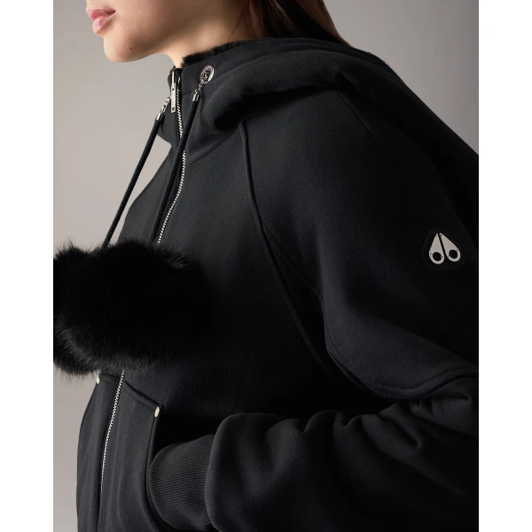 Moose Knuckles Oro Bunny Reversible Hoodie in Black | Hoodies | Coveti