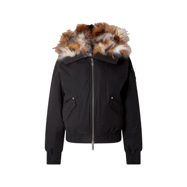 Pioneer Down & Fur Bomber in Black