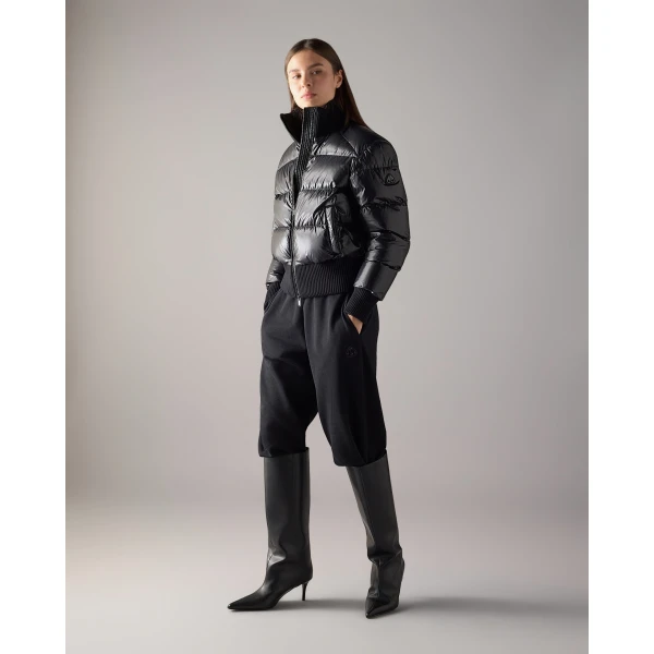 Moose Knuckles Queens Down Bomber in Black | Jackets | Coveti