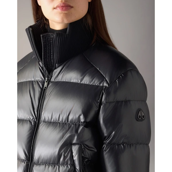 Moose Knuckles Queens Down Bomber in Black | Jackets | Coveti