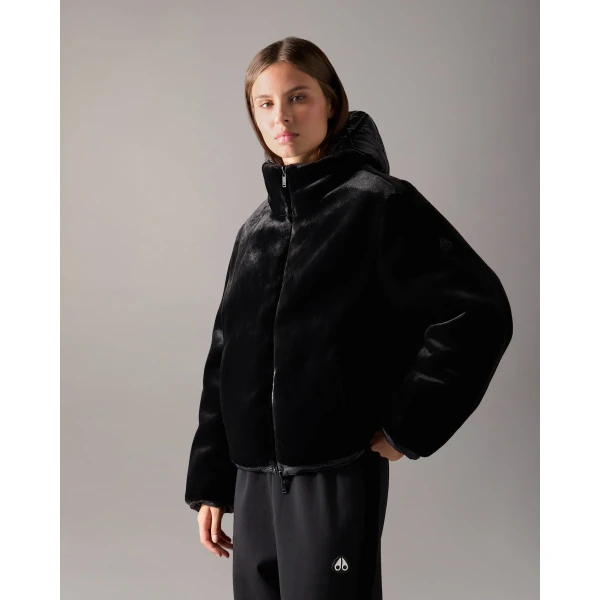 Moose Knuckles Queens Reversible Down Puffer in Black | Jackets | Coveti