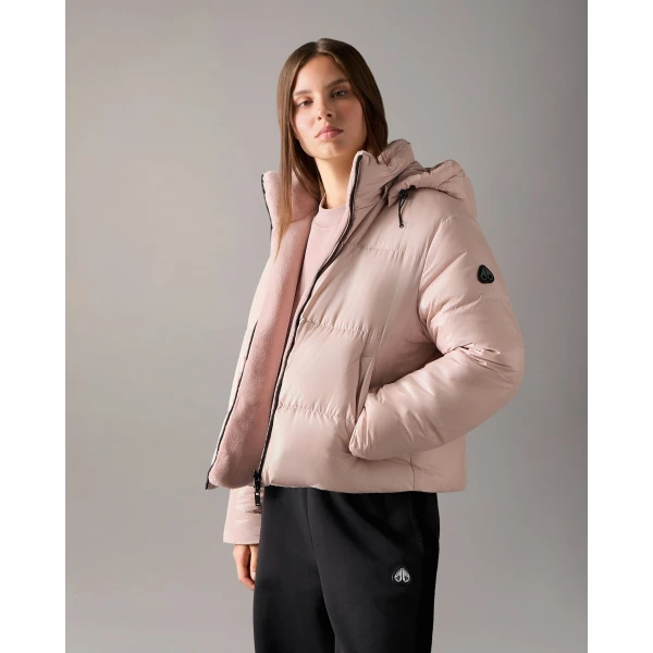 Moose Knuckles Queens Reversible Down Puffer in Rosewood | Jackets | Coveti