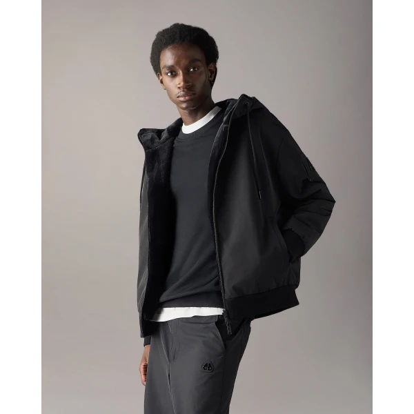 Moose Knuckles Roland Bunny Reversible Jacket in Black | Men Jackets | Coveti