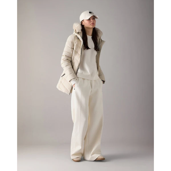 Moose Knuckles Roselawn Down Jacket in Alabaster | Jackets | Coveti