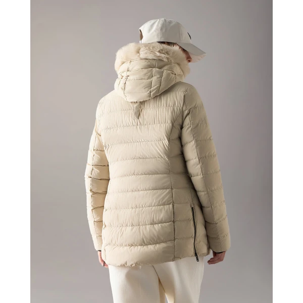 Moose Knuckles Roselawn Down Jacket in Alabaster | Jackets | Coveti