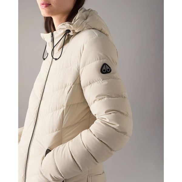 Moose Knuckles Roselawn Down Jacket in Alabaster | Jackets | Coveti