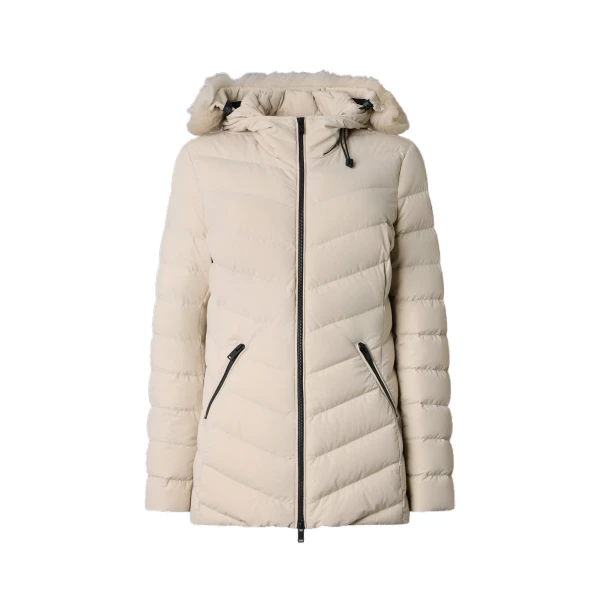 Moose Knuckles Roselawn Down Jacket in Alabaster | Coveti