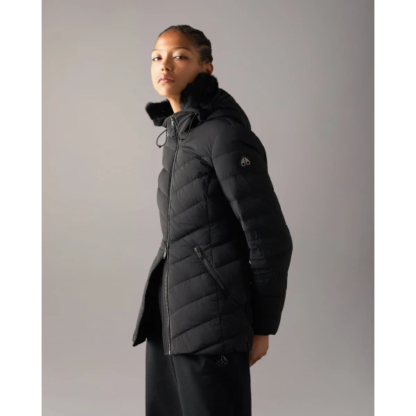 Moose Knuckles Roselawn Down Jacket in Black | Jackets | Coveti