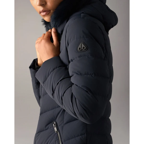 Moose Knuckles Roselawn Down Jacket in Navy | Jackets | Coveti