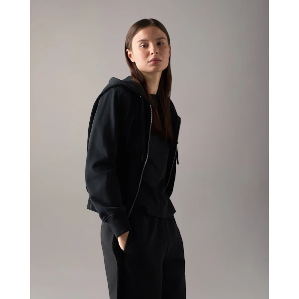 Moose Knuckles Roslyn Bunny Hoodie in Black | Hoodies | Coveti