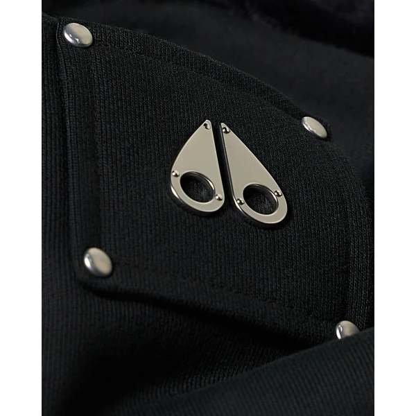Moose Knuckles Roslyn Bunny Hoodie in Black | Hoodies | Coveti