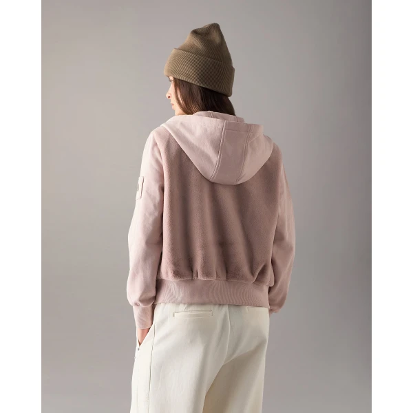 Moose Knuckles Roslyn Bunny Hoodie in Rosewood | Hoodies | Coveti