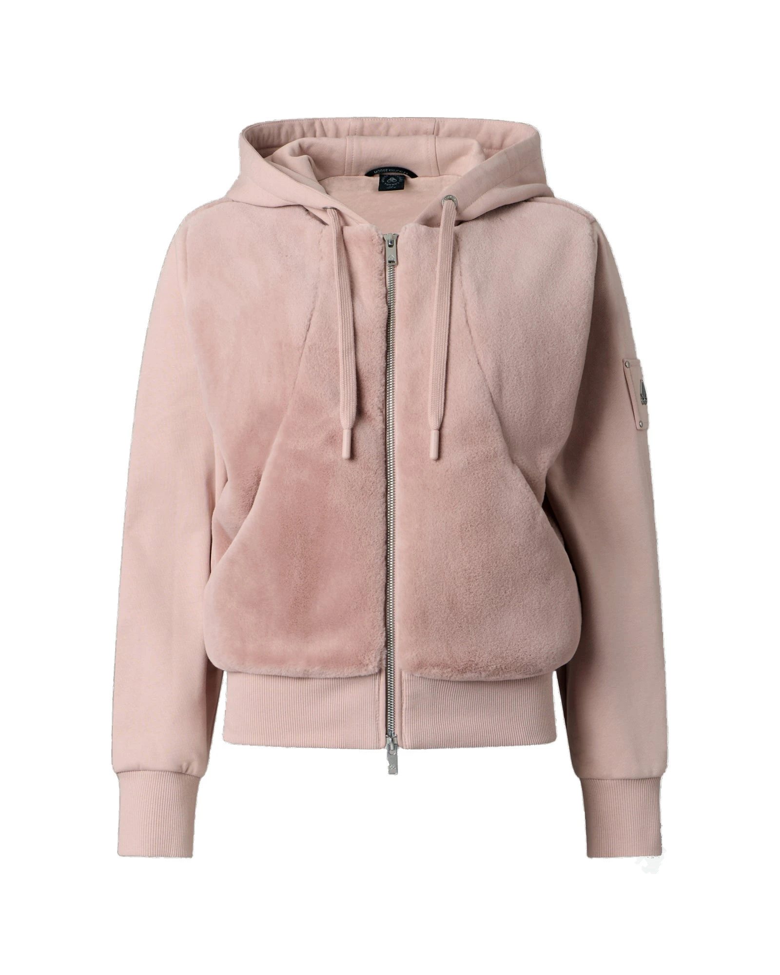 Moose Knuckles Roslyn Bunny Hoodie in Rosewood Moose Knuckles Roslyn Bunny Hoodie in Rosewood | Coveti