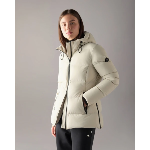 Moose Knuckles Soho 3Q Down Jacket in Alabaster | Jackets | Coveti